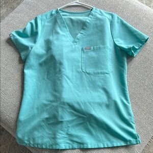 Figs fresh aqua V-Neck Scrub Top